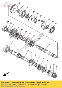 yamaha 15A171510100 engranaje, piñón 5 - Lado inferior