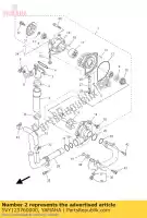 5VY125760000, Yamaha, tuyau 1 yamaha fz yzf r 1000 2004 2005 2006 2007 2008 2009 2010 2011 2012, Nouveau