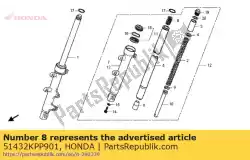 Here you can order the piece, oil lock from Honda, with part number 51432KPP901: