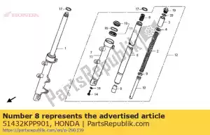 Honda 51432KPP901 piece, oil lock - Bottom side