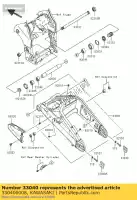 330400008, Kawasaki, Verstelketting, rechts kawasaki zx ninja rr r 1000 10, Nieuw