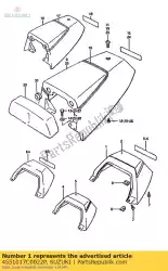 beklede stoel staart van Suzuki, met onderdeel nummer 4551017C0022P, bestel je hier online: