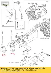 Here you can order the ignition coil from Kawasaki, with part number 211210027: