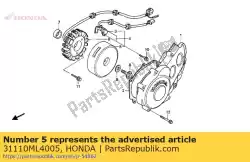 Aquí puede pedir volante de compensación de Honda , con el número de pieza 31110ML4005: