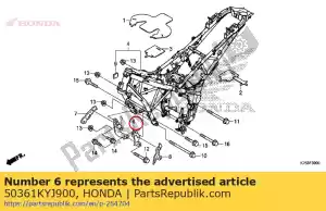 Honda 50361KYJ900 placa comp, l fr e - Lado inferior