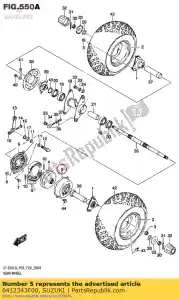 Suzuki 6412343F00 deksel, achterrem - Onderkant