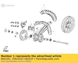 Piaggio Group 866181 rueda delantera - Lado inferior