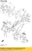 4357615H10, Suzuki, sensor, apoio para os pés suzuki gsx bking bk bka hayabusa r ruf bkau2 ru2 rauf raz ra bkuf bku2 razuf z rz gsx1300r gsx1300ra 1300 , Novo