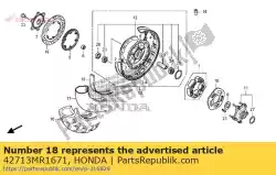 Ici, vous pouvez commander le volet, pneu (bridgestone) auprès de Honda , avec le numéro de pièce 42713MR1671: