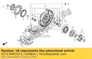 Honda 42713MR1671 volet, pneu (bridgestone) - La partie au fond