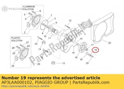 Aprilia AP3LAA000102, Pumpenlaufradstift, OEM: Aprilia AP3LAA000102