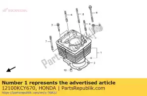 honda 12100KCY670 cylinder comp. - Bottom side