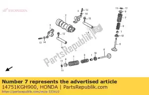 Honda 14751KGH900 veer, klep buiten - Onderkant