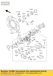 disc, rr, zwart zr400g7f van Kawasaki, met onderdeel nummer 41080013211H, bestel je hier online: