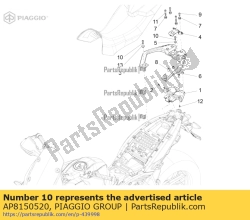 Aprilia AP8150520, Parafuso sextavado m8x25, OEM: Aprilia AP8150520