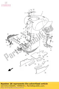 yamaha 1D7241150000 ficar, tanque de combustível 1 - Lado inferior