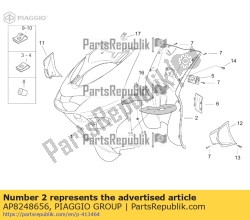 Aprilia AP8248656, Internal shield. met.black, OEM: Aprilia AP8248656