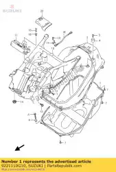 Ici, vous pouvez commander le boîte, casque n ° 1 auprès de Suzuki , avec le numéro de pièce 9221110G10: