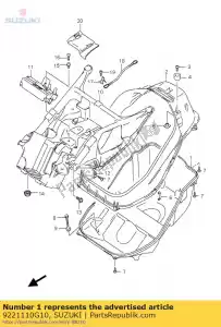 Suzuki 9221110G10 boîte, casque n ° 1 - La partie au fond