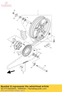 yamaha 5D7F53660000 clutch hub - Bottom side