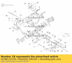 Ici, vous pouvez commander le broche m10x205 auprès de Piaggio Group , avec le numéro de pièce GU98110199: