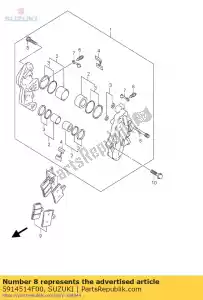 suzuki 5914514F00 parafuso - Lado inferior