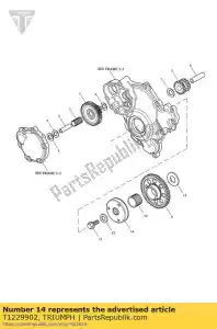 triumph T1229902 kit pignon fou 14t/64t - La partie au fond