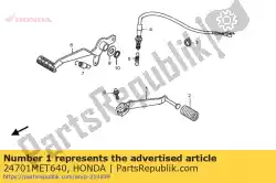 Aqui você pode pedir o pedal, mudança de marcha em Honda , com o número da peça 24701MET640: