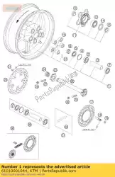 Qui puoi ordinare ruota posteriore cpl. 05 da KTM , con numero parte 61010001044: