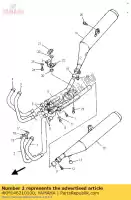 4KM146210100, Yamaha, rura wydechowa 2 yamaha xj 900 1995 1996 1997 1998 2000 2001 2002, Nowy