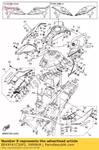 yamaha B04XF41C50P2 zijdeksel tank 1 mbl2 - Onderkant