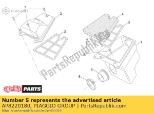 aprilia AP8220180 w?? wlotowy - Górna strona