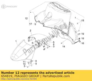 Piaggio Group 654819 wheel compartment - Bottom side