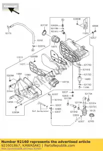 kawasaki 921601867 amortyzator, zawór bn125-a1 - Dół