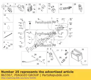 Piaggio Group 863307 speed sensor - Bottom side