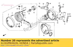 Ici, vous pouvez commander le assy case., phare auprès de Honda , avec le numéro de pièce 61302MK4630: