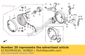 Honda 61302MK4630 assy case., phare - La partie au fond