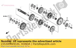 Here you can order the gear comp., final drive ( from Honda, with part number 23530MGHD20: