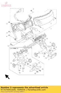 yamaha 977074061600 schroef, tappen (4pk) - Onderkant