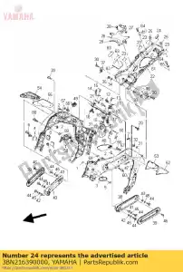 yamaha 3BN216390000 demper 2 - Onderkant