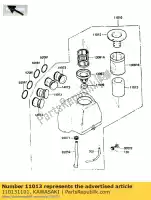 110131101, Kawasaki, element-luchtfilter zx750-a1 kawasaki gpz 750 1985 1987, Nieuw