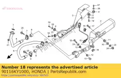 Tutaj możesz zamówić ? Ruba, gniazdo, 8x45 od Honda , z numerem części 90116KY1000: