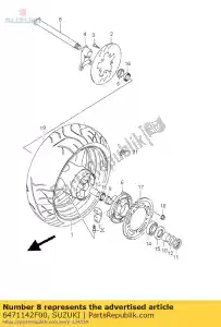 suzuki 6471142F00 eje trasero - Lado inferior