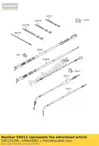 Kawasaki 540120206 przepustnica kablowa - Dół