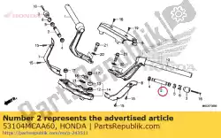 Here you can order the weight b, handle from Honda, with part number 53104MCAA60: