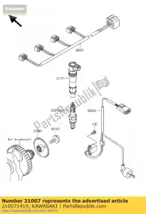 kawasaki 210071419 rotor zr1000-a1 - Onderkant