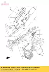 Here you can order the hose, bend 1 from Yamaha, with part number 5VLE48810000: