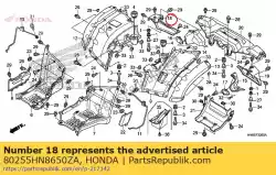Aqui você pode pedir o guarda-lamas, r. Rr. * nh1 * em Honda , com o número da peça 80255HN8650ZA: