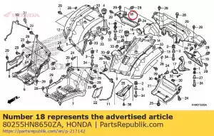 Honda 80255HN8650ZA guarda-lamas, r. rr. * nh1 * - Lado inferior