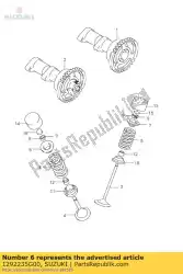 Here you can order the spring,valve ex from Suzuki, with part number 1292235G00: